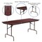 Emma and Oliver 6-Foot High Pressure Mahogany Laminate Folding Banquet Table